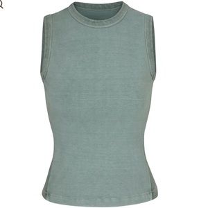 SKIMS Sage Green Crop Top